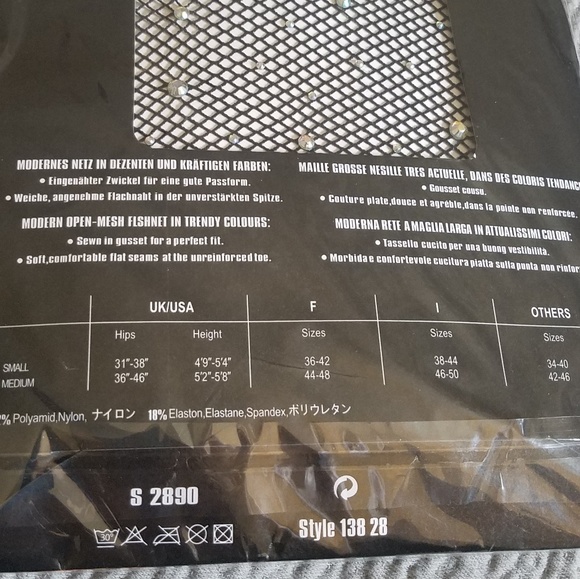 Miss Red Jeweled open fishnet hosiery - Picture 4 of 5